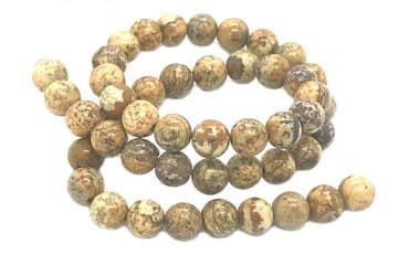 Picture Jasper, EIMASS ® Semi Precious Natural Stones Round Beads