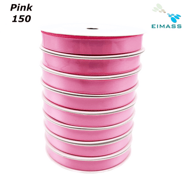 Pink (150) Premium Double Sided EIMASS® Satin Ribbons 6mm 10mm 15mm 20mm 25mm 38mm