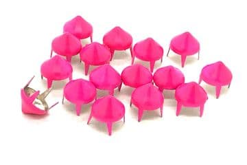 Pink (Luminous) Spike Cone Studs, Rivets to Embellish Bags, Shoes, Costumes, Belts, Dresses, Craft