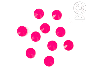 Pink Neon Crystals, EIMASS® 7787 Grade A Flat-Back Non-Hot Fix Glass Rhinestones (Small Packs)