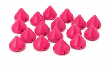 Pink Spike Cone, EIMASS® CCB Metallic Finish Acrylic Studs, Beads, Sew on
