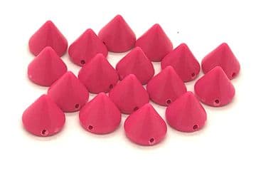 Pink Spike Cone, EIMASS® CCB Metallic Finish Acrylic Studs, Beads, Sew on