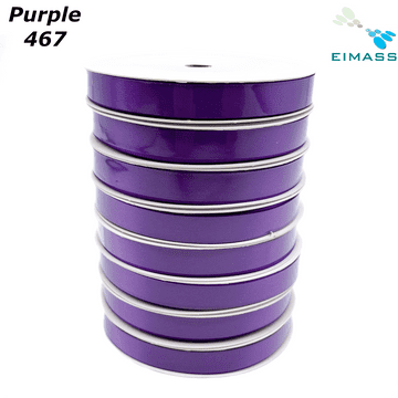 Purple (467) Premium Double Sided EIMASS® Satin Ribbons 6mm 10mm 15mm 20mm 25mm 38mm