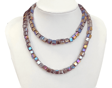 Purple Brown Beads, EIMASS® Faceted Crystal Necklace Beads, Bracelet Beads #42