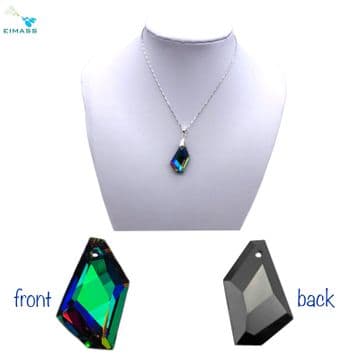Purple Teal Hexagon - EIMASS® Crystal Pendants – High-Quality Glass Charms for Craft Jewellery