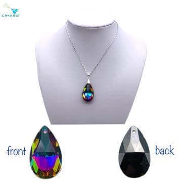 Purple Teal Teardrop - EIMASS® Crystal Pendants – High-Quality Glass Charms for Craft Jewellery