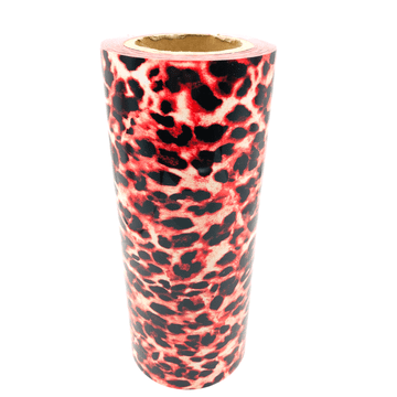 Red Cheetah Iron On Heat Transfer Vinyl, EIMASS® Premium Quality PU Garment Vinyl