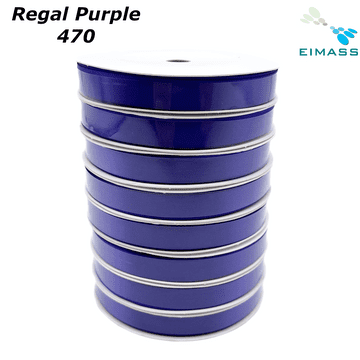 Regal Purple (470) Premium Double Sided EIMASS® Satin Ribbons 6mm 10mm 15mm 20mm 25mm 38mm