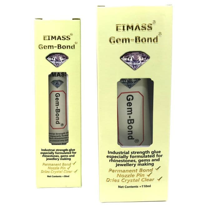 Rhinestone Glue, Gem-Bond® Industrial Strength Clear Adhesive, Multi Purpose with Needle Precision