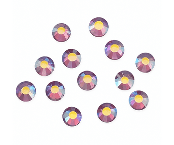 Rose AB, EIMASS® 7767 Range Flat Back Hot Fix Glass Rhinestones