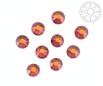 Rose AB Star Cut, EIMASS® 8878 Exquisite Non Hot Fix Flat Back Crystals, Global Brand