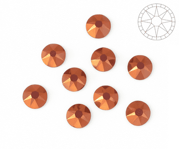 Rose Gold Star Cut, EIMASS® 8898 Exquisite Hot Fix Flat Back Crystals, Global Brand