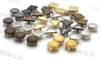 Round Dome, Triangle, Flat Top Square Shape Studs with Claws