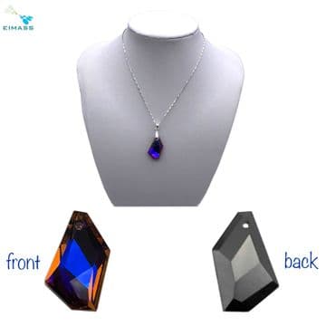 Sapphire AB Hexagon - EIMASS® Crystal Pendants – High-Quality Glass Charms for Craft Jewellery