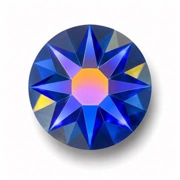 Sapphire AB Star Cut, EIMASS® 8878 Exquisite Non Hot Fix Flat Back Crystals