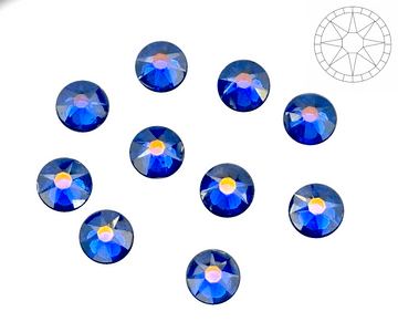 Sapphire AB Star Cut, EIMASS® 8878 Exquisite Non Hot Fix Flat Back Crystals