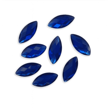 Sapphire Blue,  EIMASS® Acrylic Navette  Horse Eye Shaped Rhinestones