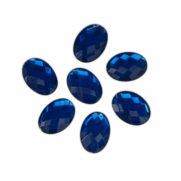 Sapphire Blue Oval, EIMASS® Acrylic Flat Back Rhinestones