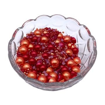 Shades of Red Flat Back Pearls - EIMASS® Rhinestones - Embellishments Face Gems Craft