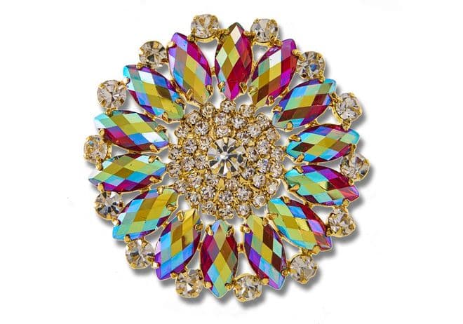 Siam AB Style 8740 EIMASS® Sew or Glue on Jewelled Applique for Wedding Dress, Costumes