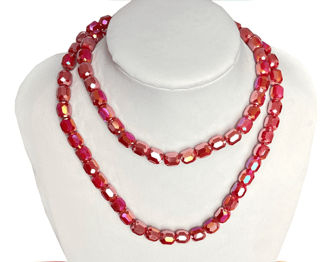 Siam Red AB Beads, EIMASS® Faceted Crystal Necklace Beads, Bracelet Beads #10