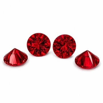Siam Red, EIMASS® Premium Zircon Diamonds – High-Quality Synthetic Gems for Jewellery, Craft