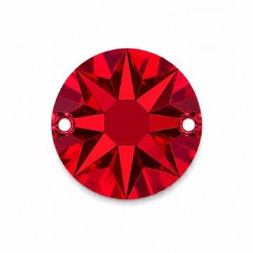 Siam Red, EIMASS® Resin Round Sew Or Glue On Crystals, Flat Back Rhinestones