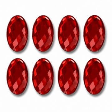 Siam Red Oval, EIMASS® Acrylic Flat Back Rhinestones