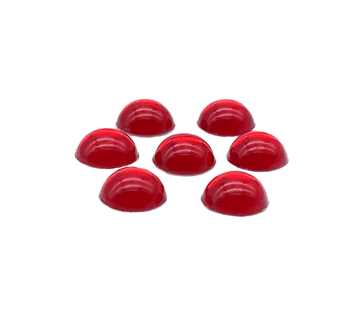 Siam Red Round Cabochon, EIMASS® Acrylic Flat Back Rhinestones
