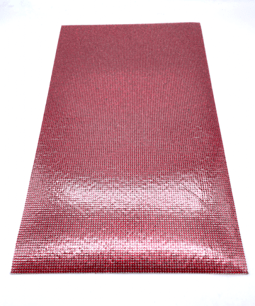 Siam Red Self-Adhesive Crystal Mesh, EIMASS® Rhinestone Sheet