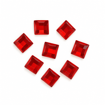 Siam Red Square, EIMASS® Acrylic Flat Back Rhinestones