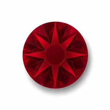 Siam Red Star Cut, EIMASS® 8878 Exquisite Non Hot Fix Flat Back Crystals, Global Brand