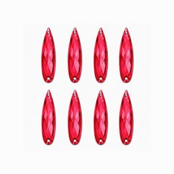 Siam Red Teardrop, EIMASS® Acrylic Flat Back Sew Or Glue On Rhinestones