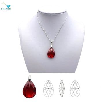 Siam Red Teardrop Shape Pendant - EIMASS® Elements Zircon Gifts