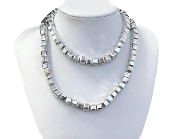Silver Beads, EIMASS® Faceted Crystal Necklace Beads, Bracelet Beads #16