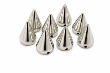 Silver Bullet Spike Cone, EIMASS® CCB Metallic Finish Acrylic Studs, Beads, Sew on, Glue on