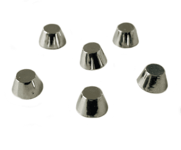 Silver Flat Cone Hotfix Studs,  EIMASS® Premium Alloy Hot Fix / Iron on Flat Back Studs