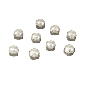 Silver Grey Pearl Rose Montees, EIMASS® 3555 Range Single Stone Silver Setting Pearls