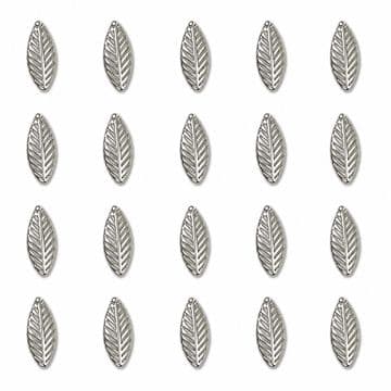Silver Leaf Hotfix Studs, EIMASS® Hotfix Flat Back Copper Studs for Embellishment