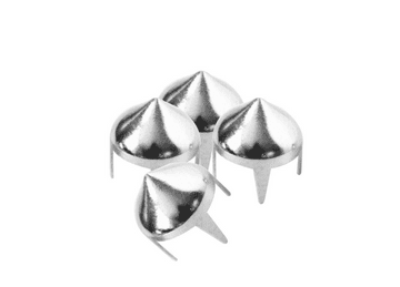 Silver Spike Cone Studs, Rivets to Embellish Clothes, Bags, Shoes, Costumes, Belts, Dresses, Craft