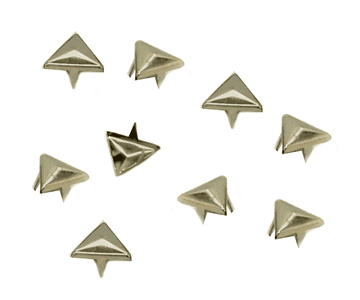 Silver Triangle Pyramid shape EIMASS® Studs Rivets with Prongs Claws