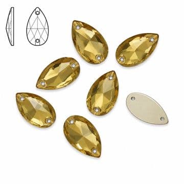 Smoked Topaz Teardrop, EIMASS® 8868 Exquisite Range Sew on Glue on Flat Back Crystals