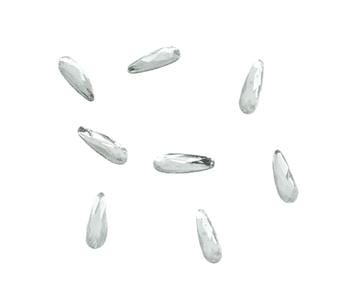 Style 2, Clear Crystal Teardrop, (2x8mm), EIMASS® 8830 Tiny Glass Crystals - Nail Art