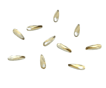 Style 2, Light Gold Teardrop, (2x8mm), EIMASS® 8830 Tiny Glass Crystals - Nail Art
