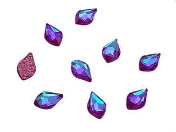 Style 3, Amethyst AB Neon Teardrop, (4x7mm), EIMASS® 8830 Tiny Glass Crystals - Nail Art