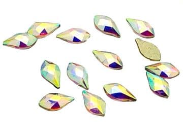 Style 3, Crystal AB Teardrop, (4x7mm), EIMASS® 8830 Tiny Glass Crystals - Nail Art