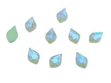 Style 3, Lime AB Neon Teardrop, (4x7mm), EIMASS® 8830 Tiny Glass Crystals - Nail Art