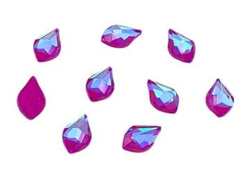 Style 3, Pink AB Neon Teardrop, (4x7mm), EIMASS® 8830 Tiny Glass Crystals - Nail Art