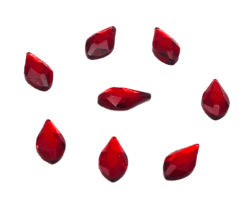 Style 3, Siam Red Teardrop, (5x10mm), EIMASS® 8830 Tiny Glass Crystals - Nail Art