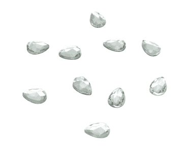 Style 4, Clear Crystal Teardrop, (4x6mm), EIMASS® 8830 Tiny Glass Crystals - Nail Art